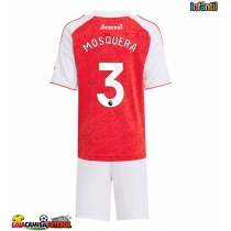 Camisa de Futebol Arsenal Cristhian Mosquera #3 Equipamento Principal Infantil 2025-26 Manga Curta (+ Calças curtas)